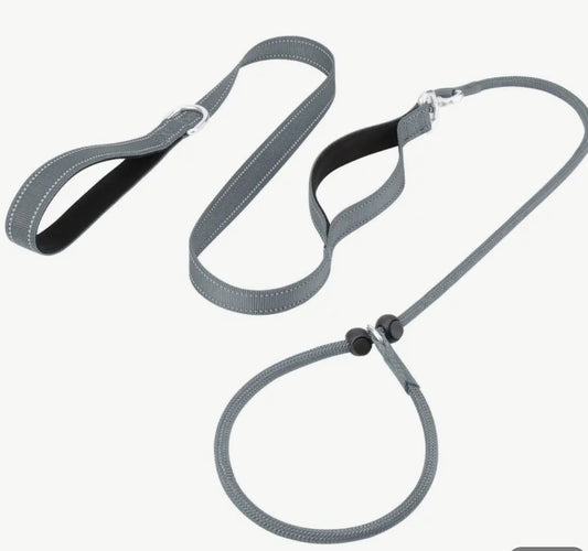 Anti pull slip lead/training lead. Double handle. Nylon.